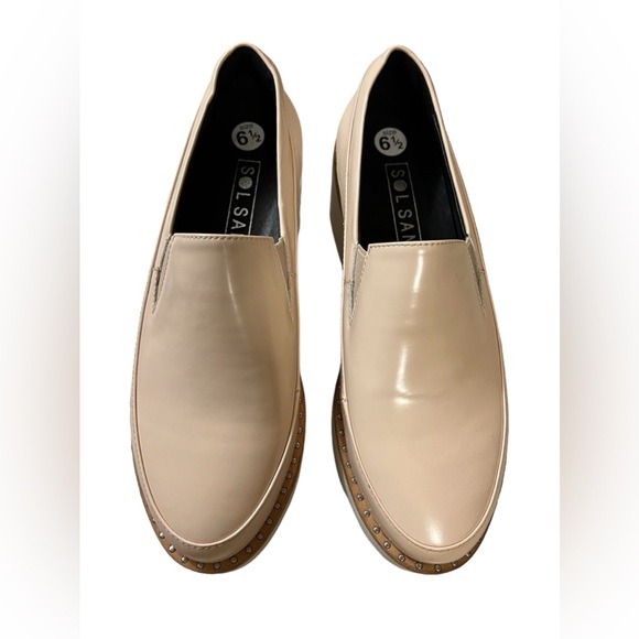 SOLSANA Tabbie Beige Patent platform Mary Jane size 6.5 - Picture 3 of 12